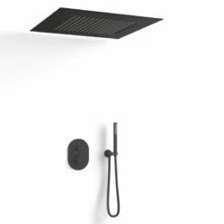 Composition De Douche Thermostatique Avec Ciel De Pluie Encastré Noir Mat, Châtelet 12 Composition De Douche Thermostatique Avec Ciel De Pluie Encastré Noir Mat, Châtelet -Produits De Salle De Bain Soldes 2024 composition de douche thermostatique avec ciel de pluie encastre noir mat chatelet 3
