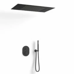 Composition De Douche Thermostatique Avec Ciel De Pluie Encastré Noir Mat, Châtelet 14 Composition De Douche Thermostatique Avec Ciel De Pluie Encastré Noir Mat, Châtelet -Produits De Salle De Bain Soldes 2024 composition de douche thermostatique avec ciel de pluie encastre noir mat chatelet 5