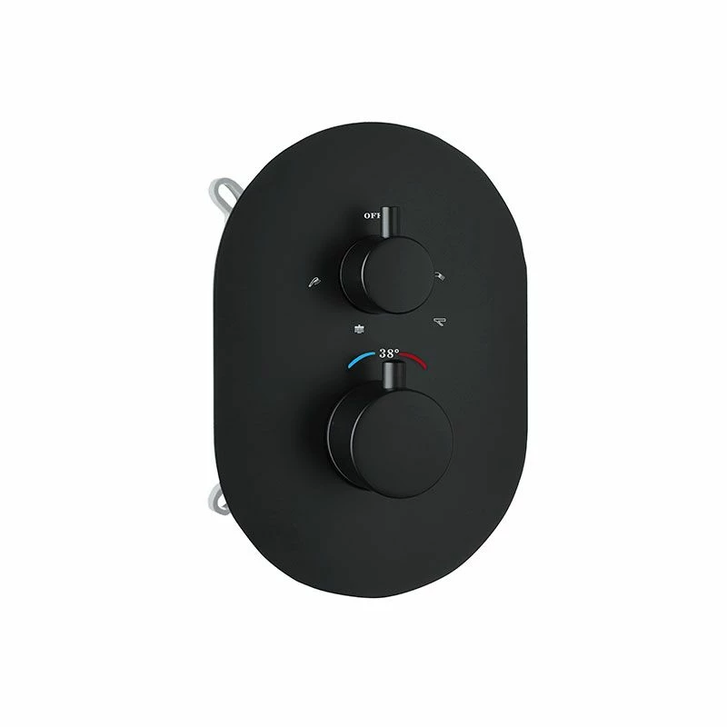 Composition De Douche Thermostatique Avec Ciel De Pluie Encastré Noir Mat, Châtelet 9 Composition De Douche Thermostatique Avec Ciel De Pluie Encastré Noir Mat, Châtelet – Image 7