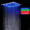 Composition De Douche Thermostatique, Ciel De Pluie 40x40 Cm Avec Chromothérapie, Chrome, Colours -Produits De Salle De Bain Soldes 2024 composition de douche thermostatique ciel de pluie 40x40 cm avec chromotherapie chrome colours