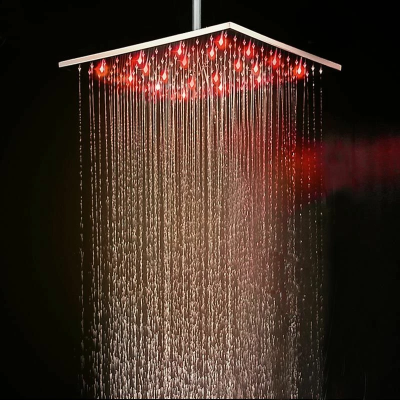 Composition De Douche Thermostatique, Ciel De Pluie 40x40 Cm Avec Chromothérapie, Chrome, Colours 5 Composition De Douche Thermostatique, Ciel De Pluie 40x40 Cm Avec Chromothérapie, Chrome, Colours – Image 3