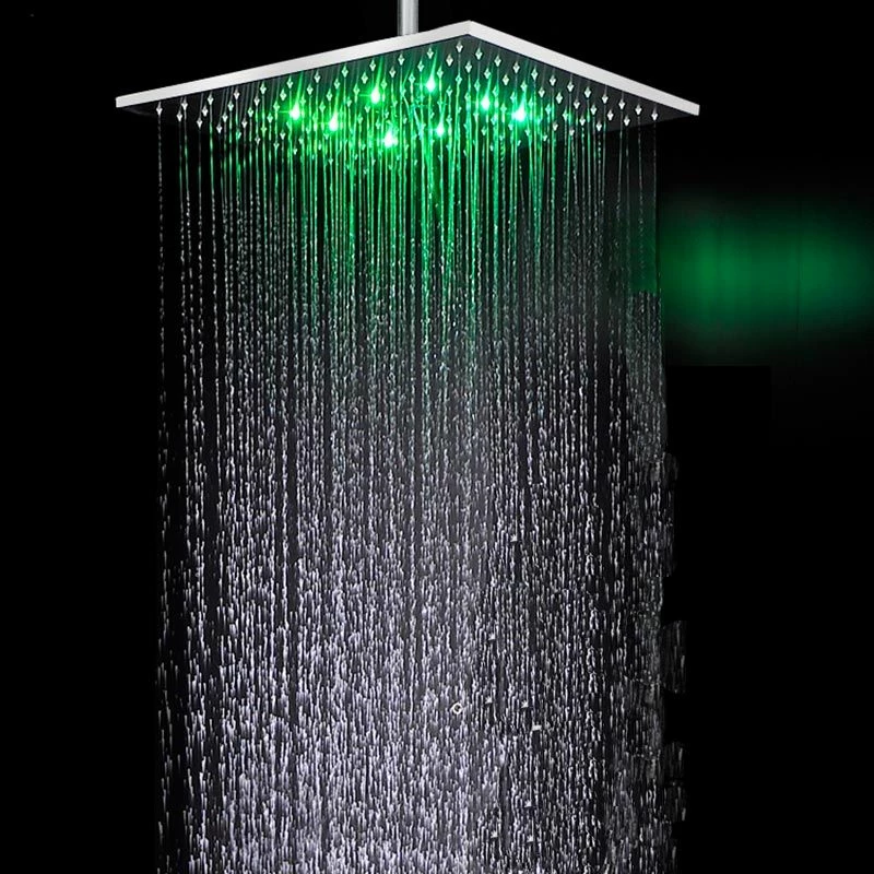 Composition De Douche Thermostatique, Ciel De Pluie 40x40 Cm Avec Chromothérapie, Chrome, Colours 6 Composition De Douche Thermostatique, Ciel De Pluie 40x40 Cm Avec Chromothérapie, Chrome, Colours – Image 4