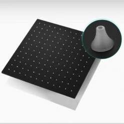 Composition De Douche Thermostatique, Ciel De Pluie 40x40 Cm Avec Chromothérapie, Noir, Colours -Produits De Salle De Bain Soldes 2024 composition de douche thermostatique ciel de pluie 40x40 cm avec chromotherapie noir colours 5