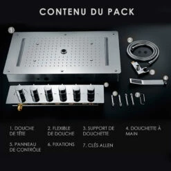 Composition De Douche Thermostatique, Ciel De Pluie 70x38 Cm, Colours -Produits De Salle De Bain Soldes 2024 composition de douche thermostatique ciel de pluie 70x38 cm colours 6