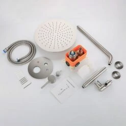 Composition Mitigeur De Douche Encastrée Doré Brossé, Châtelet -Produits De Salle De Bain Soldes 2024 composition mitigeur de douche encastree dore brosse chatelet 2