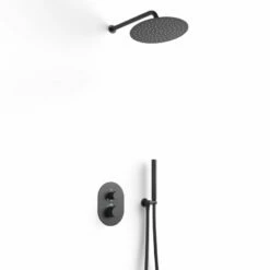 Composition Mitigeur De Douche Encastrée Noir Mat, Châtelet III -Produits De Salle De Bain Soldes 2024 composition mitigeur de douche encastree noir mat chatelet iii 1