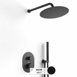 Composition Mitigeur De Douche Encastrée Noir Mat, Châtelet III -Produits De Salle De Bain Soldes 2024 composition mitigeur de douche encastree noir mat chatelet iii 3