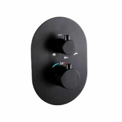 Composition Mitigeur Bain-douche Thermostatique Encastré Noir Brossé, Châtelet -Produits De Salle De Bain Soldes 2024 composition mitigeur de douche thermostatique encastre noir brosse chatelet 1