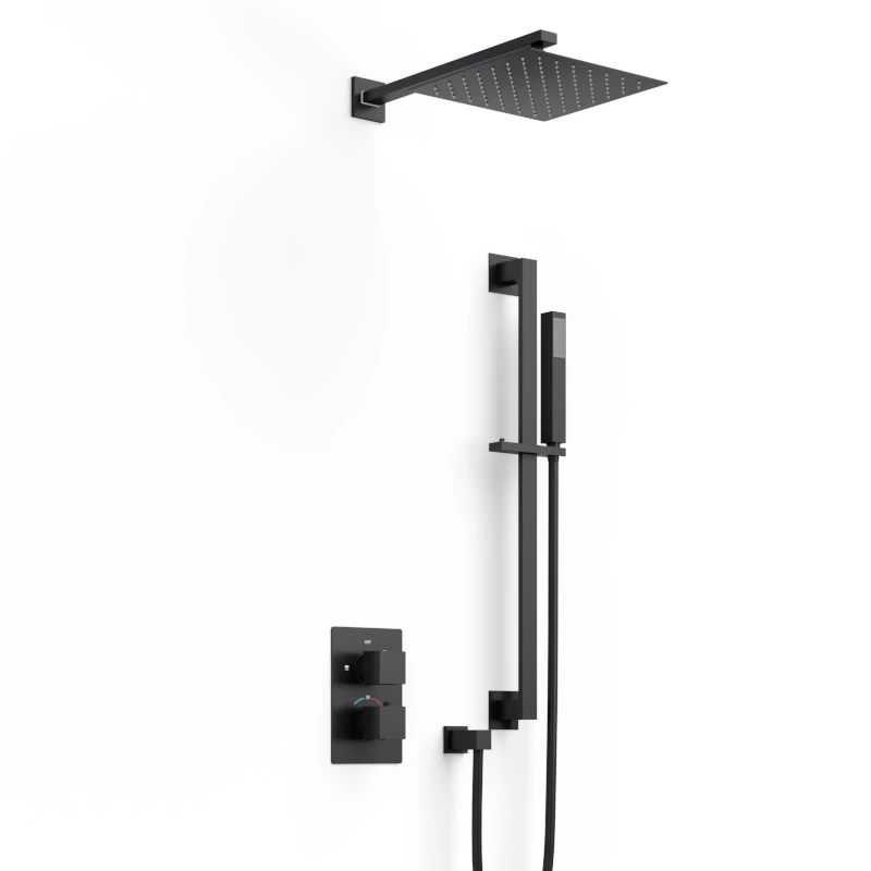 Composition Mitigeur De Douche Thermostatique Encastré Noir,Tuileries 4 Composition Mitigeur De Douche Thermostatique Encastré Noir,Tuileries – Image 2