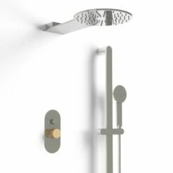 Composition Mitigeur Douche, Chromé, Manette Personnalisable, Flow Round -Produits De Salle De Bain Soldes 2024 composition mitigeur douche chrome manette personnalisable flow round 3