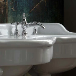 Console Lavabo Double Vasque, 3 Troues, 120 Cm, Queen -Produits De Salle De Bain Soldes 2024 console lavabo double vasque 120 cm queen 3