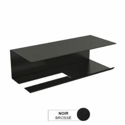 Distributeur De Papier Avec Tablette, Noir Brossé, Châtelet