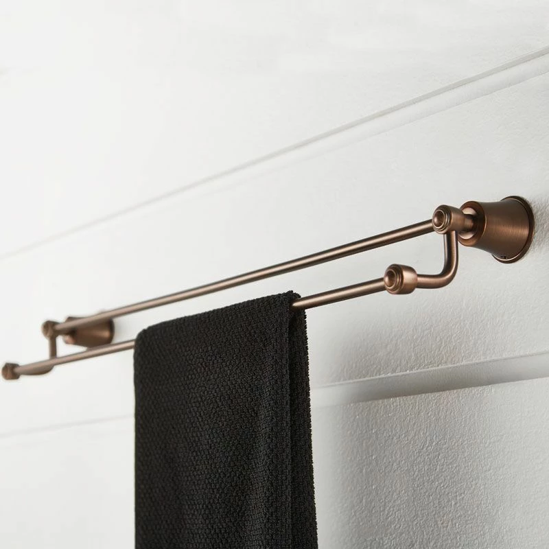 Double Barre Porte-serviettes, Liberty, Traitée Cuivre 4 Double Barre Porte-serviettes, Liberty, Traitée Cuivre – Image 2