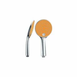 Douchette à Main Chromée / Orange, 3 Jets, Diam. 12 Cm