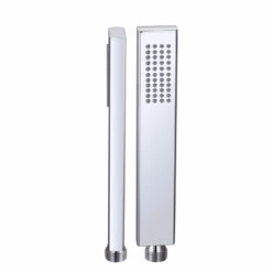 Douchette à Main Tube Carrée, Finition Chromé