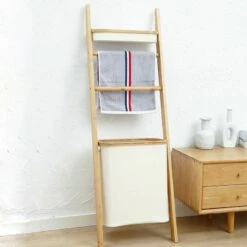 Echelle Porte-objets Avec Panier à Linge écru, Bambou 9 Echelle Porte-objets Avec Panier à Linge écru, Bambou -Produits De Salle De Bain Soldes 2024 echelle porte objets avec panier a linge ecru bambou 3