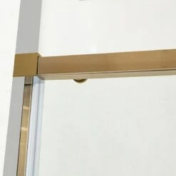 Ensemble 100 X 140 Cm Porte Coulissante, Arena, Receveur Composite Et Colonne Doré Brossé, Châtelet -Produits De Salle De Bain Soldes 2024 ensemble 100 x 140 cm porte coulissante arena receveur composite et colonne dore brosse chatelet 3