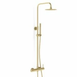 Ensemble 100x80 Cm Porte Coulissante, Arena, Receveur Acrylique Et Colonne Doré Brossé, Châtelet -Produits De Salle De Bain Soldes 2024 ensemble 100x80 cm porte coulissante arena receveur acrylique et colonne dore brosse chatelet 4