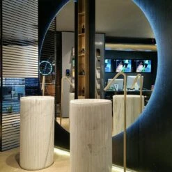 Ensemble De 2 Lavabos Tonneau, 2 Robinets Au Sol, 2 Miroirs Et 1 étagère, Marbre Blanc Et Doré Brossé, Kanda -Produits De Salle De Bain Soldes 2024 ensemble de 2 lavabos tonneau 2 robinets au sol 2 miroirs et 1 etagere marbre blanc et dore brosse kanda 2