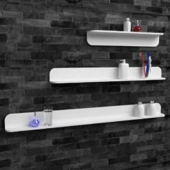 Etagère Murale, 60 à 120 Cm, Blanc Mat, Solid Surface -Produits De Salle De Bain Soldes 2024 etagere murale 60 a 120 cm blanc mat solid surface 5