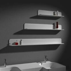 Etagère Murale, 60 à 120 Cm, Blanc Mat, Solid Surface -Produits De Salle De Bain Soldes 2024 etagere murale 60 a 120 cm blanc mat solid surface 6