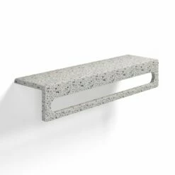 Étagère Porte-serviettes En Béton, 60 cm, Terrazzo Blanc, T17