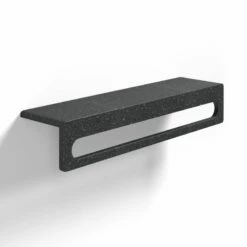 Étagère Porte-serviettes En Béton, 60 cm, Terrazzo Noir, T17