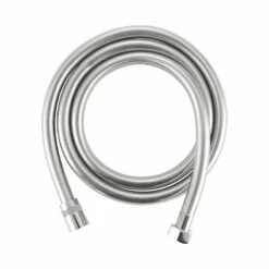 Flexible De Douche PVC, Finition Inox Brossé, 150 Cm