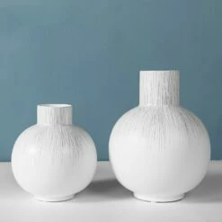 Jarre En Céramique, 2 Dimensions, Blanc -Produits De Salle De Bain Soldes 2024 jarre en ceramique 2 dimensions blanc 5