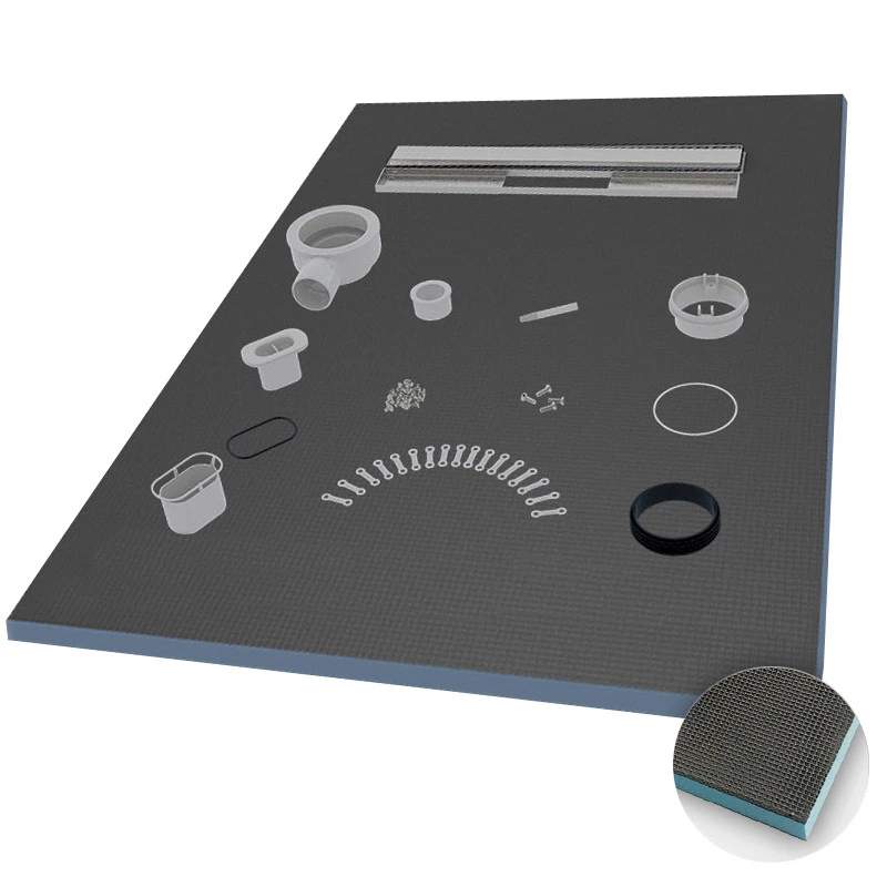 Receveur De Douche à Carreler 140x90 Cm Redécoupable, Doccia Lineare 3 Receveur De Douche à Carreler 140x90 Cm Redécoupable, Doccia Lineare