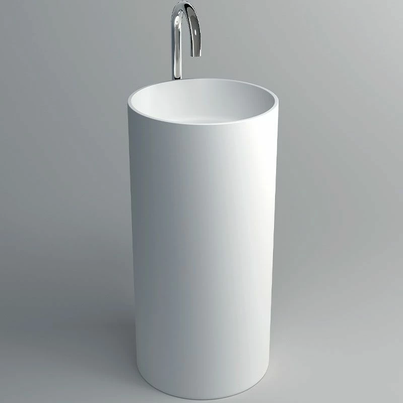 Lavabo à Poser 40x82 Cm, Matière Composite, Mineral 4 Lavabo à Poser 40x82 Cm, Matière Composite, Mineral – Image 2