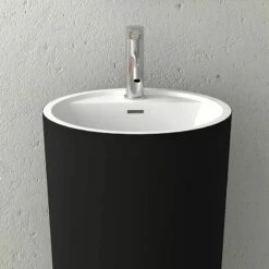 Lavabo à Poser 45x90 Cm, Solid Surface, Nera -Produits De Salle De Bain Soldes 2024 lavabo a poser 45x90 cm solid surface nera 3