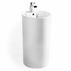 Lavabo à Poser 81x45 Cm, Plage De Robinetterie, Céramique, Calla