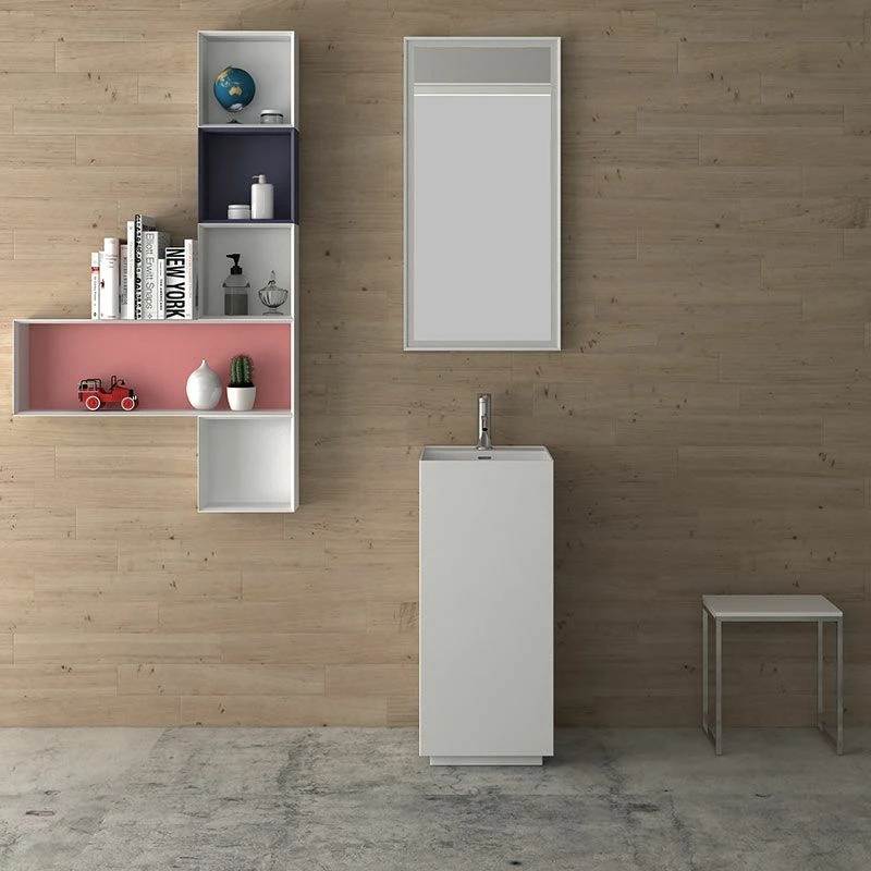 Lavabo à Poser Rectangle 38x90 Cm, Solid Surface, Thin 5 Lavabo à Poser Rectangle 38x90 Cm, Solid Surface, Thin – Image 3