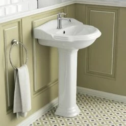 Lavabo Colonne Rétro 58x89 Cm, Céramique, Laetitia -Produits De Salle De Bain Soldes 2024 lavabo colonne 58x89 cm laetitia 2