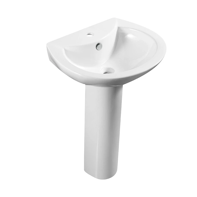 Lavabo Colonne En Céramique 56x48 Cm, Pure Rond 5 Lavabo Colonne En Céramique 56x48 Cm, Pure Rond – Image 3