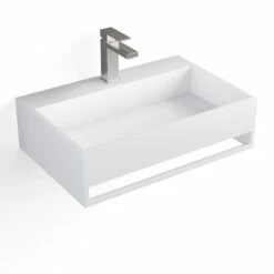 Lavabo Suspendu 60 X 40 Cm, Matière Composite, Mineral