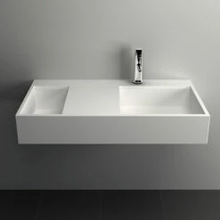 Lavabo Suspendu 80 X 45 Cm, Matière Composite, Mineral -Produits De Salle De Bain Soldes 2024 lavabo suspendu 80 x 45 cm matiere composite mineral 2