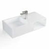 Meuble Salle De Bain Suspendu Mineral 80x40 Cm, Matière Composite -Produits De Salle De Bain Soldes 2024 lavabo suspendu 80x40 cm matiere composite mineral