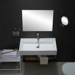 Lavabo Suspendu Avec Porte-serviettes, 100x42 Cm, Vera Square -Produits De Salle De Bain Soldes 2024 lavabo suspendu avec porte serviettes 100x42 cm vera square 2