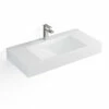 Lavabo Suspendu, Matière Composite Minéral, 90x45 Cm