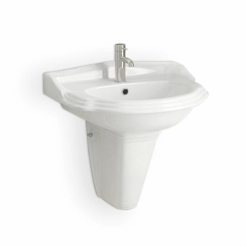 Lavabo Suspendu Rétro 58x57 Cm, Céramique, Laetitia 3 Lavabo Suspendu Rétro 58x57 Cm, Céramique, Laetitia