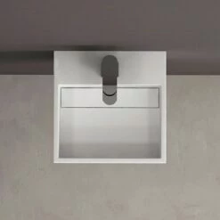 Lave Main Suspendu 33x33 Cm, Matière Composite, Mineral -Produits De Salle De Bain Soldes 2024 lave main 33x33 cm matiere composite mineral 3