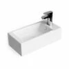 Lave-mains Gain De Place 50x25 Cm, Céramique, Pure -Produits De Salle De Bain Soldes 2024 lave main pure 50x25 1