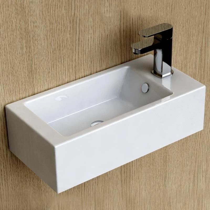 Lave-mains Gain De Place 50x25 Cm, Céramique, Pure 4 Lave-mains Gain De Place 50x25 Cm, Céramique, Pure – Image 2