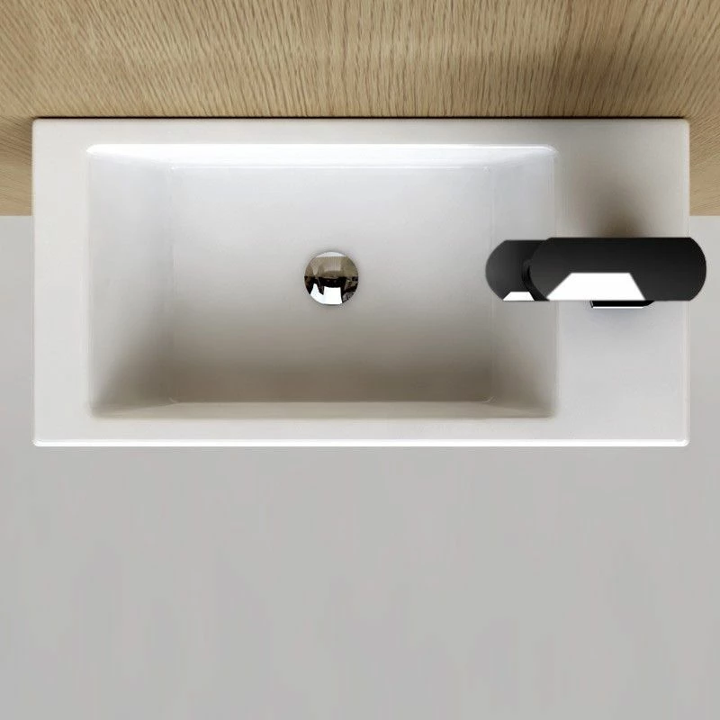 Lave-mains Gain De Place 50x25 Cm, Céramique, Pure 5 Lave-mains Gain De Place 50x25 Cm, Céramique, Pure – Image 3