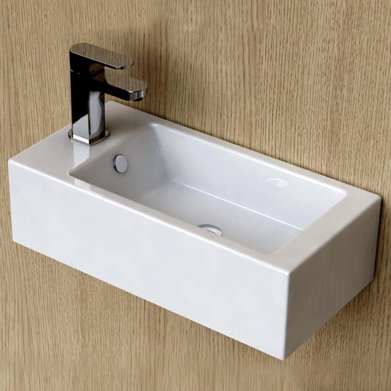 Lave-mains Gain De Place 50x25 Cm, Céramique, Pure 6 Lave-mains Gain De Place 50x25 Cm, Céramique, Pure – Image 4