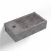 Lave-mains, 40x22 cm, Gris Béton, T8 -Produits De Salle De Bain Soldes 2024 lave mains 40x22 cm gris beton t8