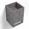 Lave-mains Avec Porte-serviette, 20x20 cm, Gris Béton, T12 -Produits De Salle De Bain Soldes 2024 lave mains avec porte serviette 20x20 cm gris beton t12