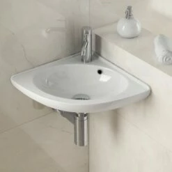 Lave-mains D'angle Suspendu En Céramique, Melodie 5 Lave-mains D'angle Suspendu En Céramique, Melodie -Produits De Salle De Bain Soldes 2024 lave mains d angle suspendu 42x39 cm en ceramique melodie 1